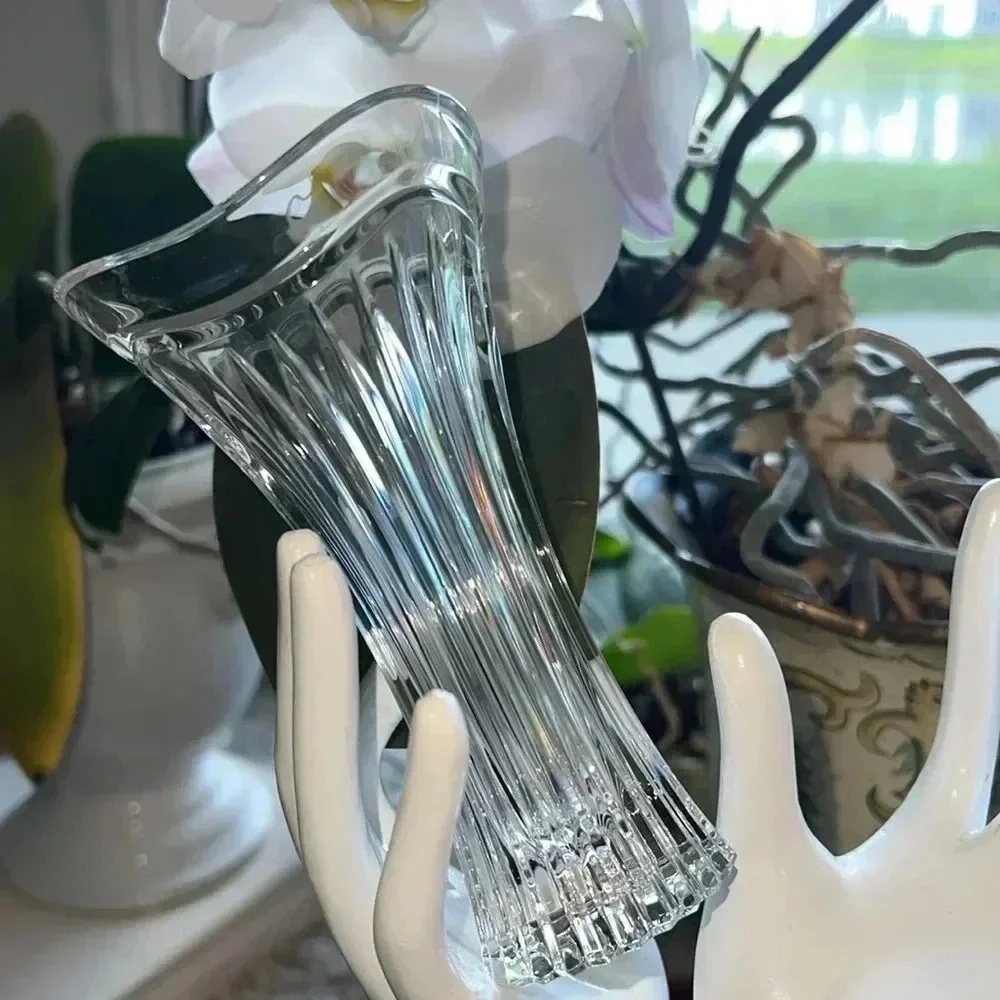 MIKASA CRYSTAL 2 Mini Bud Flower Vases Set of Two